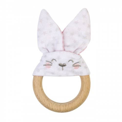 Saro Bunny Teether Pink