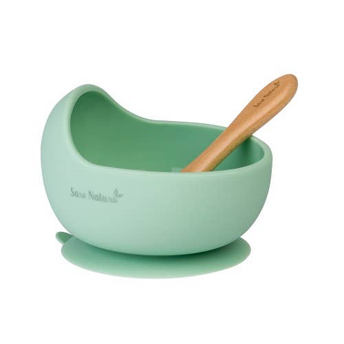 Saro Wave Bowl Feeding Set - Mint