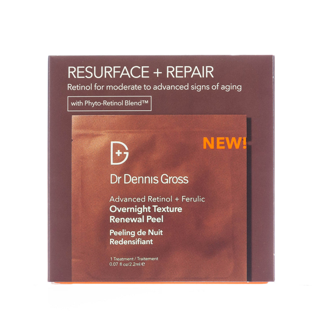 Dr Dennis Gross Advanced Retinol + Ferulic Overnight Texture Renewal Peel 0.07oz/2.2ml (16 PACKS)