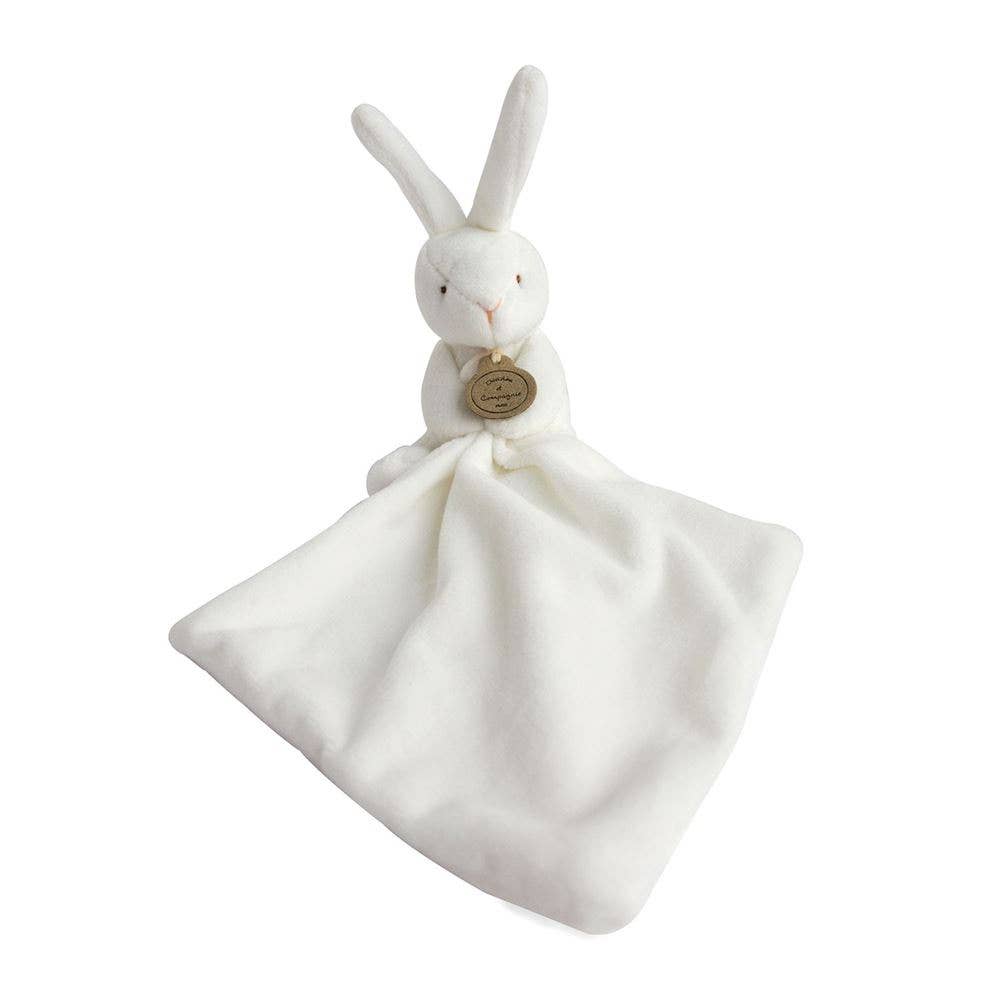 Doudou Et Compagnie Small Bunny with Doudou Baby Blanket in Flower Box