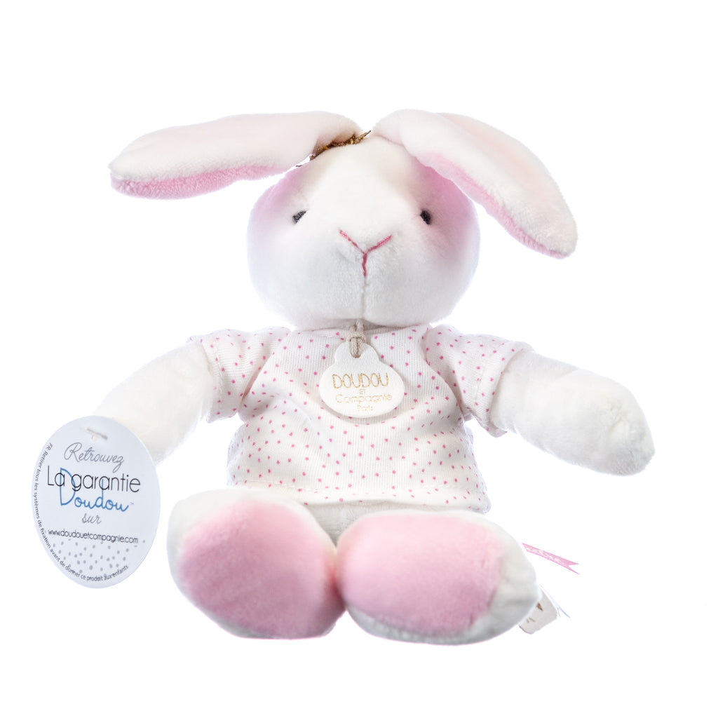 Doudou Et Compagnie Pearl Bunny Baby Plush Stuffed Animal