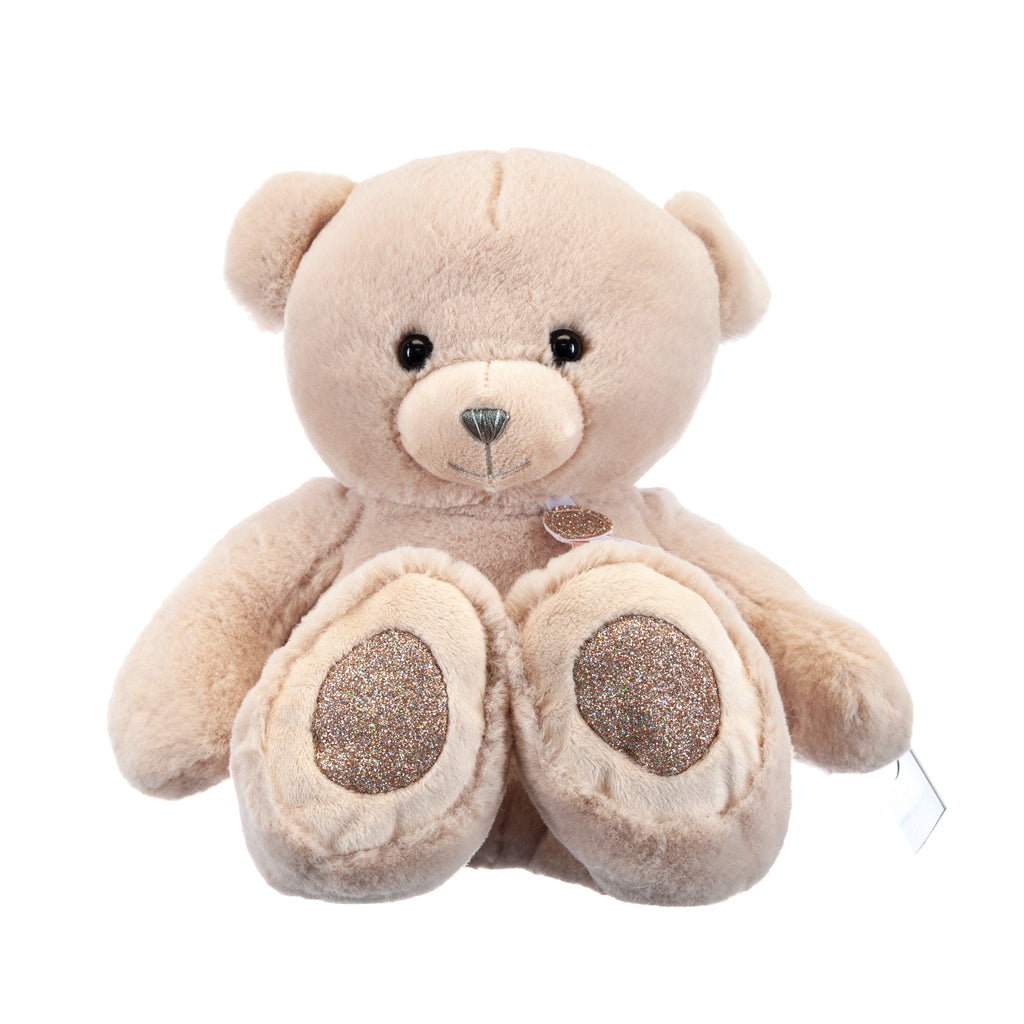 Doudou Et Compagnie Charming Teddy Bear with Glitter Accents - Beige - 15.7"