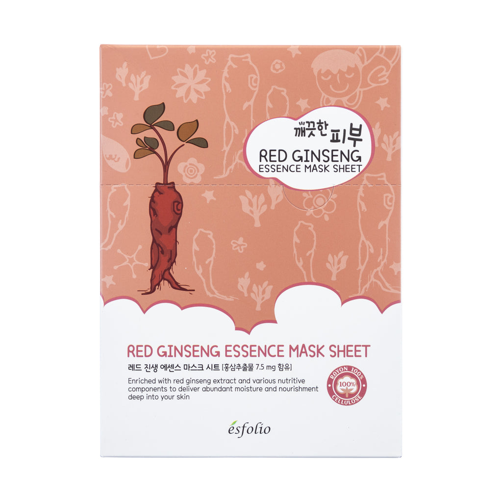Esfolio Red Ginseng Essence Mask 10 Sheets