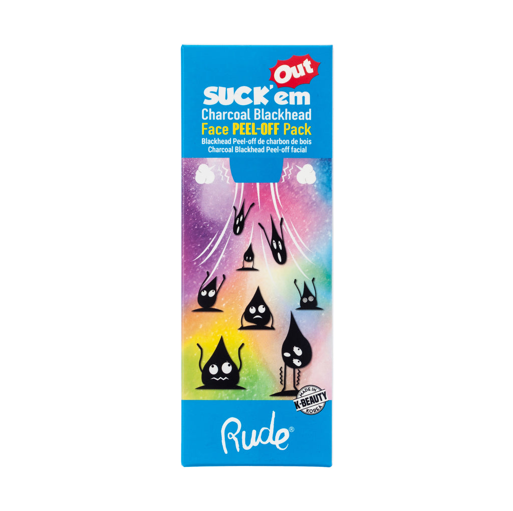 Rude Suck Em Out Charcoal Blackhead Face Peel Off Pack 2.705oz/80ml