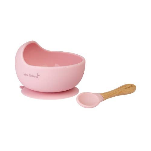 Saro Wave Bowl Feeding Set - Pink